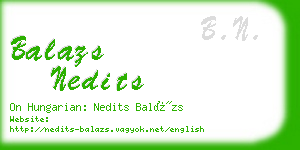 balazs nedits business card